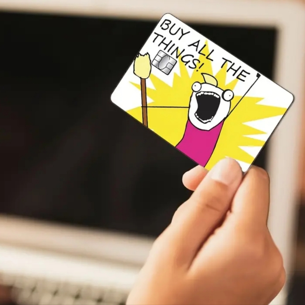 🌟FUNNY VINYL CREDIT CARD STICKER - Picture 2 of 4